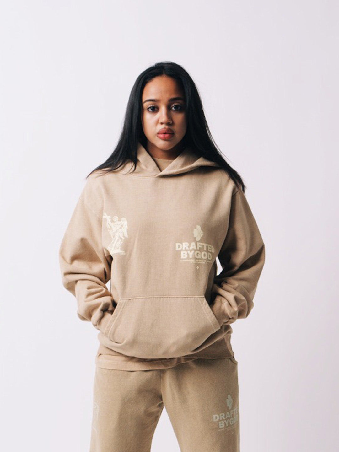 Holy Cross Hoody - Tan