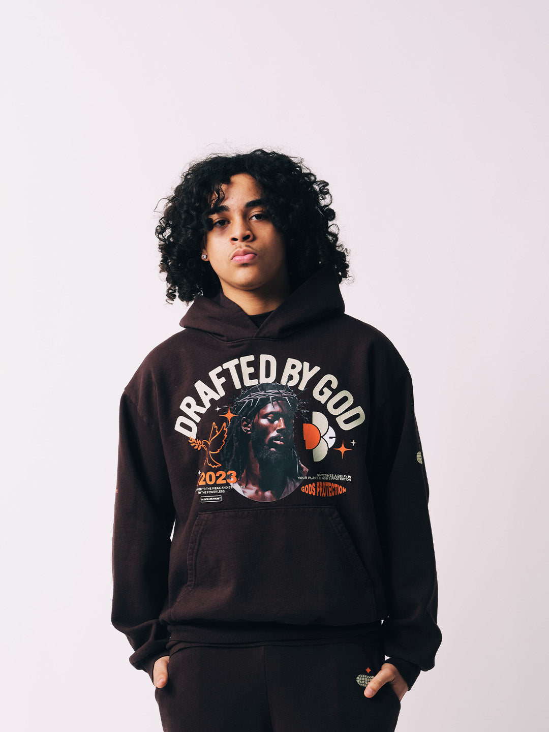 Black Jesus Hoody - Brown