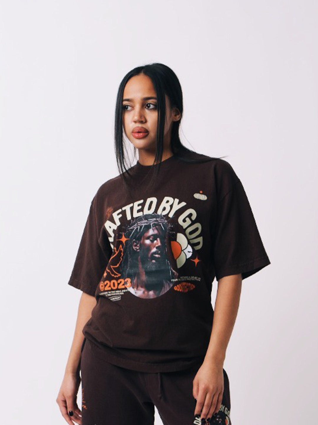 Black Jesus T-Shirt - Brown